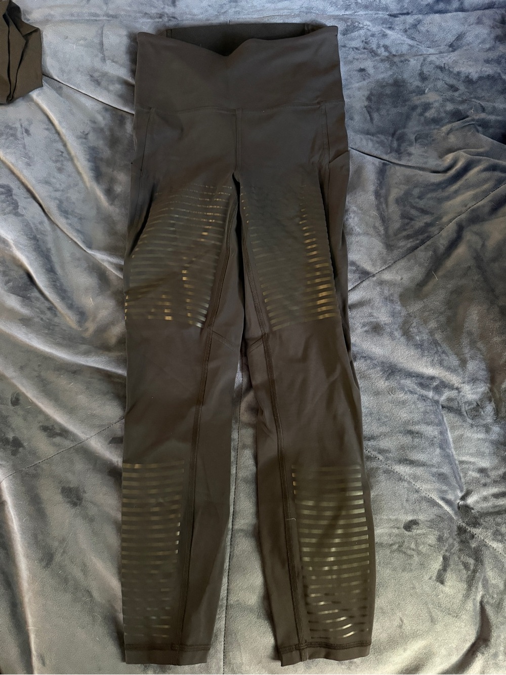 lululemon athletica Black High-Rise Leggings with Laser-Cut Panels